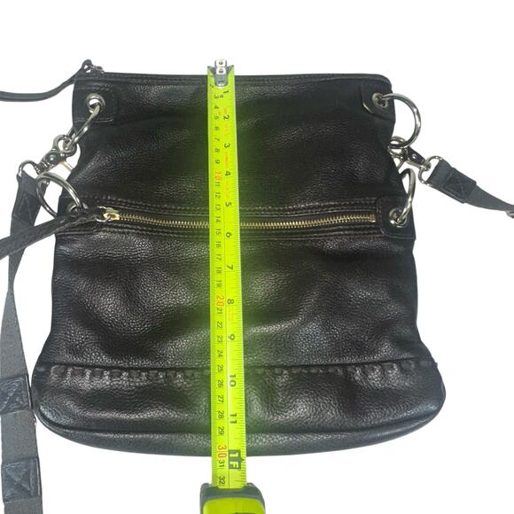 The Sak Brown Leather Crossbody Shoulder Bag Zip Pocket Boho Slouchy Style - Picture 7 of 9